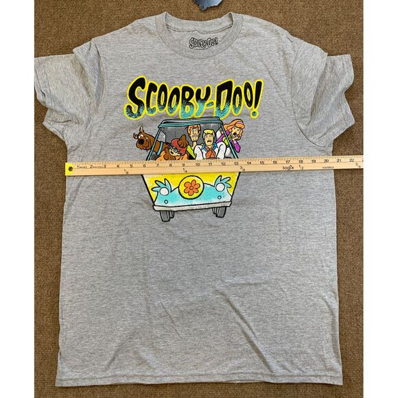 Scooby-Doo Mystery Machine Gang Shirt Mens M Graphic Short Sleeve Gray Cotton - Picture 3 of 5